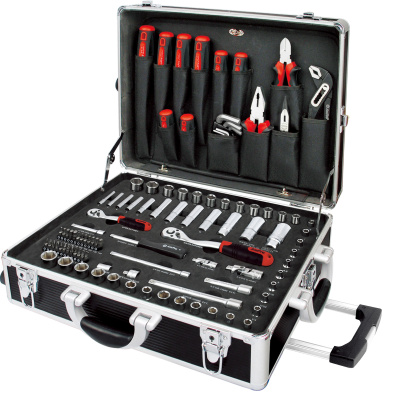 T45901 Набор инструмента 136 предметов в алюминиевом чемодане (дюйм+метрика)