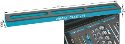 Ложемент из мягкого пенопласта с 3-мя отделениями HAZET 163-522X50 Ложемент из мягкого пенопласта с 3-мя отделениями HAZET 163-522X50